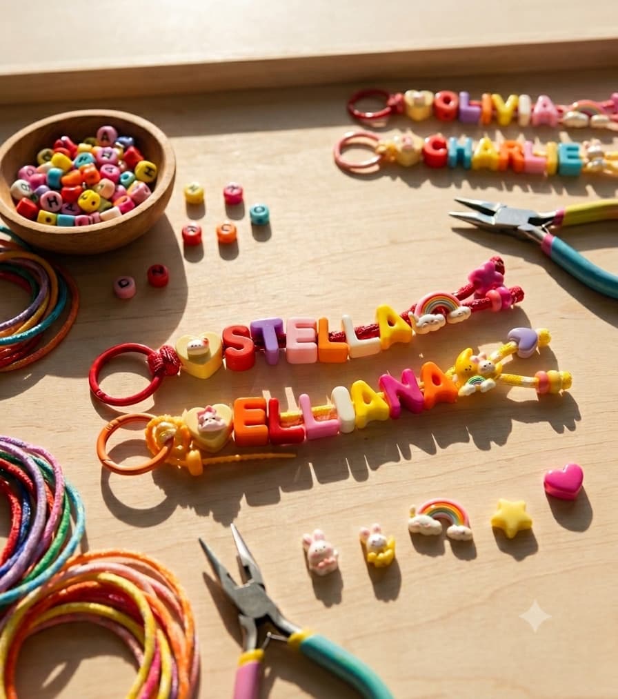 Delight & Co custom initial keyrings